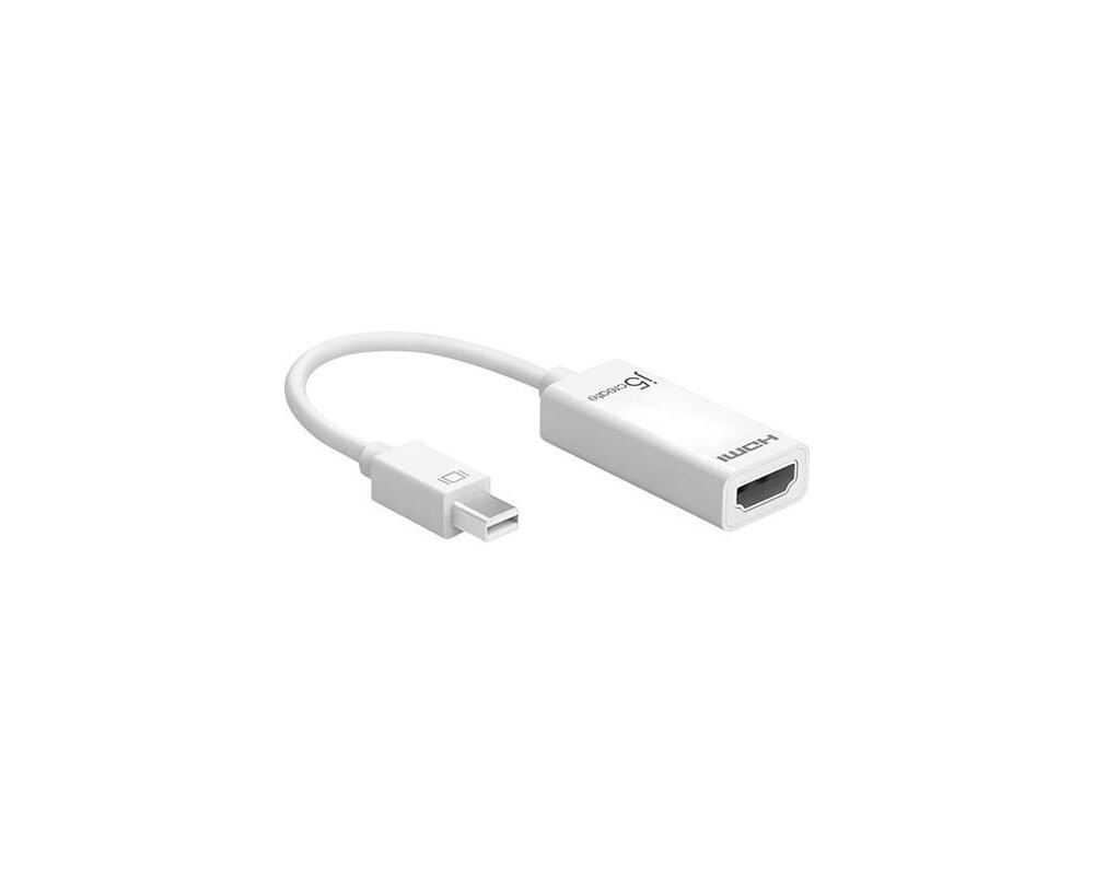 Адаптери j5create JDA159, mini DisplayPort мъжко - HDMI женско, 4K, 125 мм