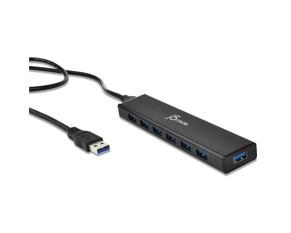 USB хъб Хъб 7-портов J5 Create USB-C JCH377, USB 3.0, 1:7, Бял 5