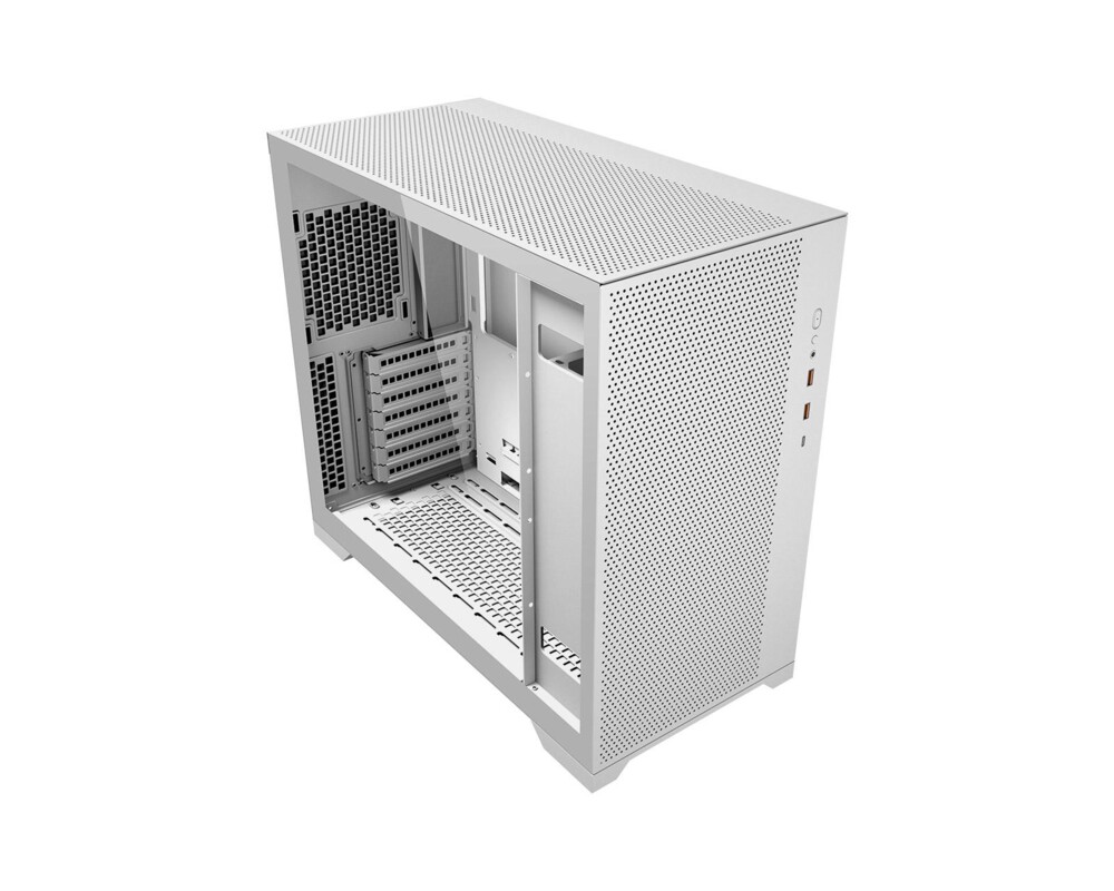 Кутия FSP CMT580W Mesh TG E-ATX Mid Tower, Бяла 2