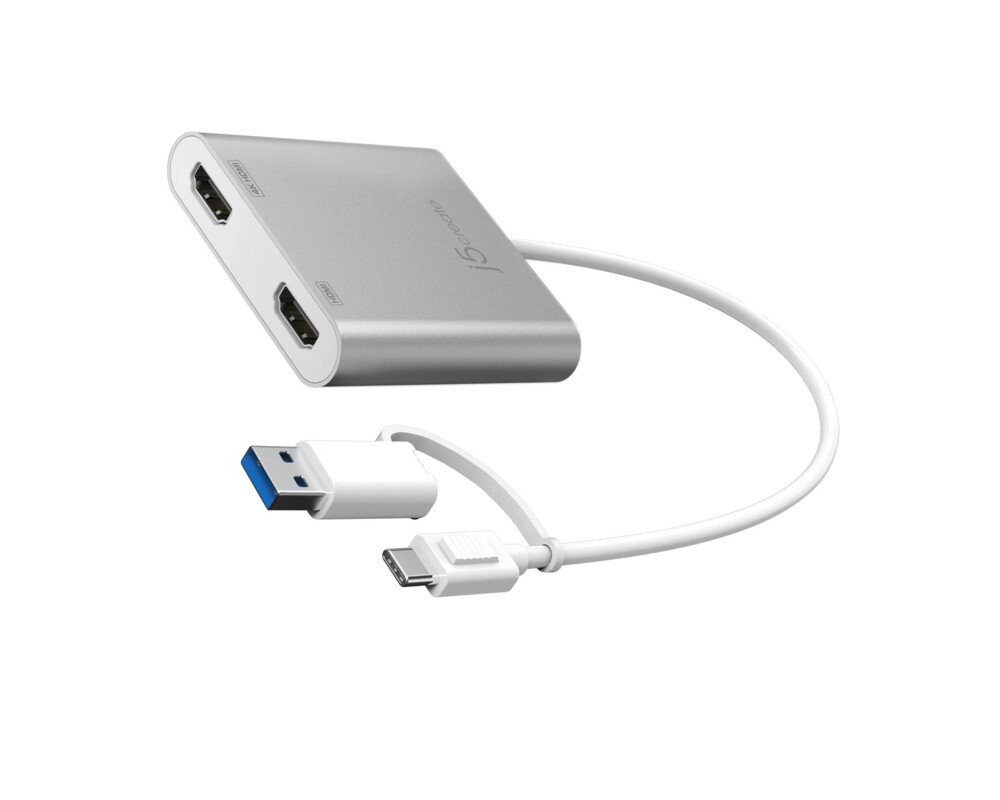 Адаптери j5create JCA365, За 2 монитора, USB-C - 2 x HDMI 2