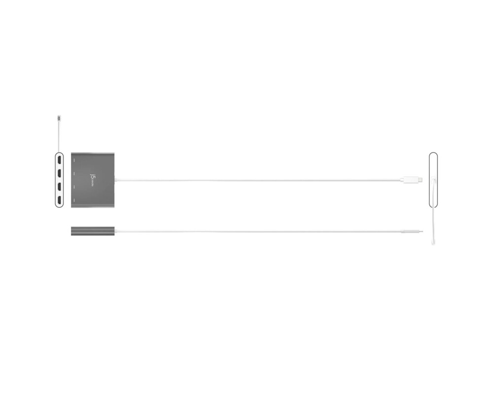 Адаптери j5create JCA366, За 4 монитора, USB-C - 4 x HDMI 5