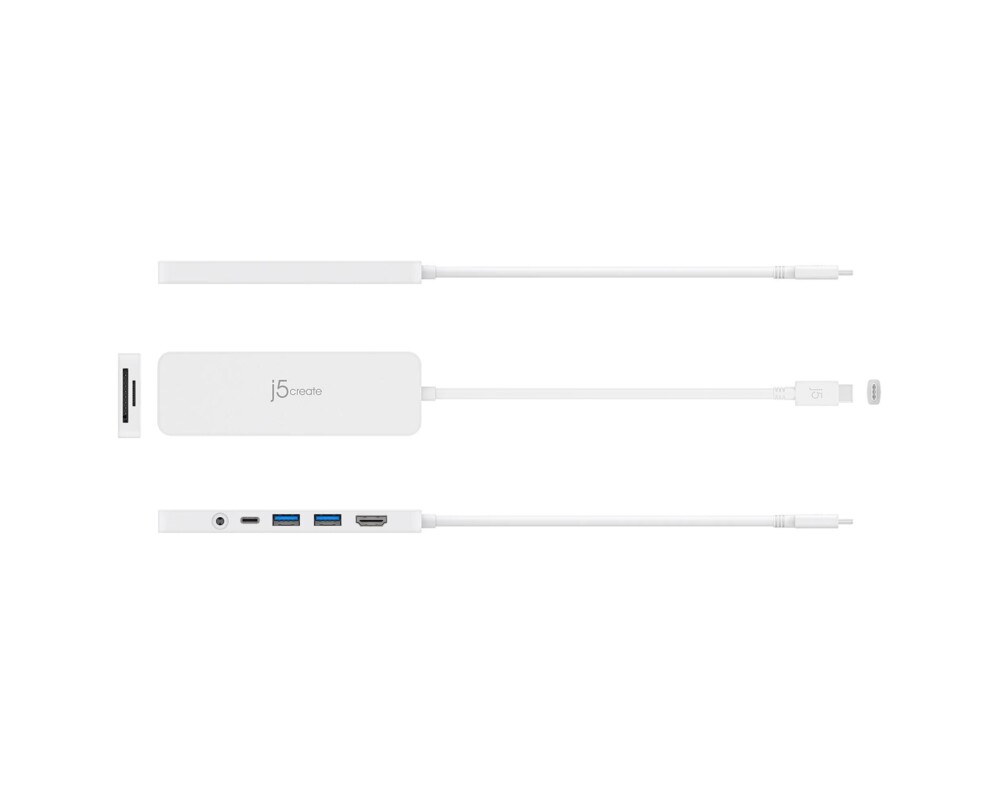 USB хъб 6-портов хъб j5create Mini Dock JCD373, USB, HDMI, SD, 3.5 mm jack 2