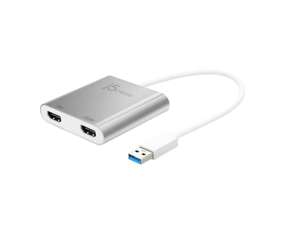 Адаптери j5create JUA365, За 2 монитора, USB-C - HDMI