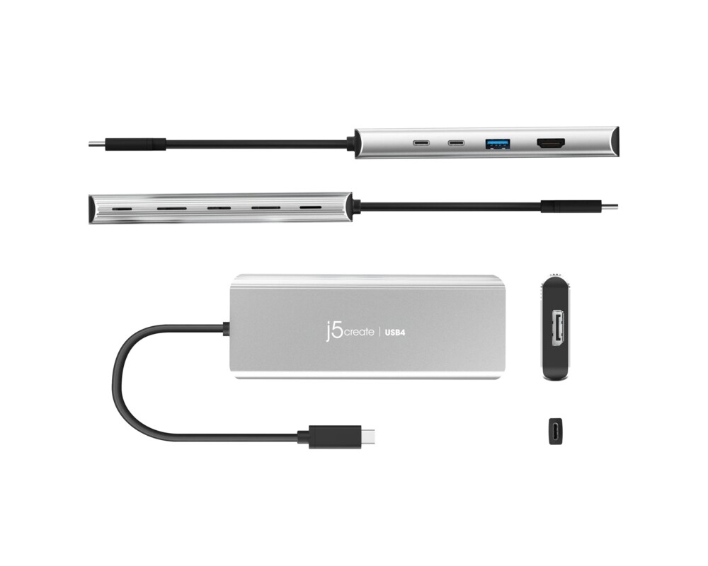 USB хъб 5-портов хъб j5create JCD401 USB4 Dual 4K Multi-port USB-C, 4K HDMI 3