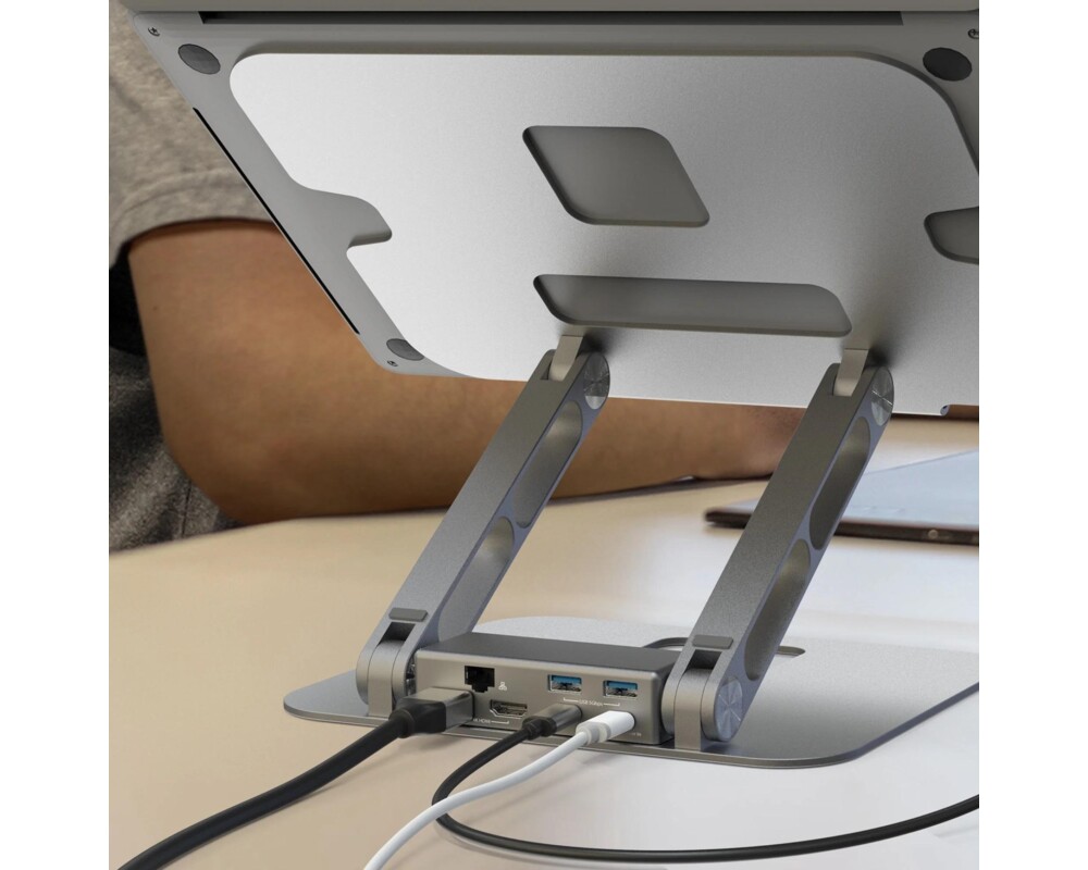 Докинг станция Поставка за лаптоп с докинг станция j5create JTS327, до 16", USB-C, 4K 10