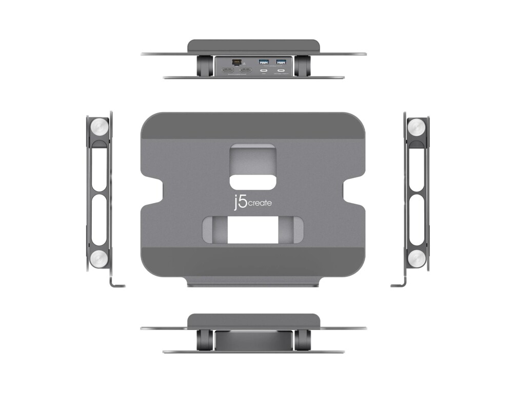 Докинг станция Поставка за лаптоп с докинг станция j5create JTS327, до 16", USB-C, 4K 8