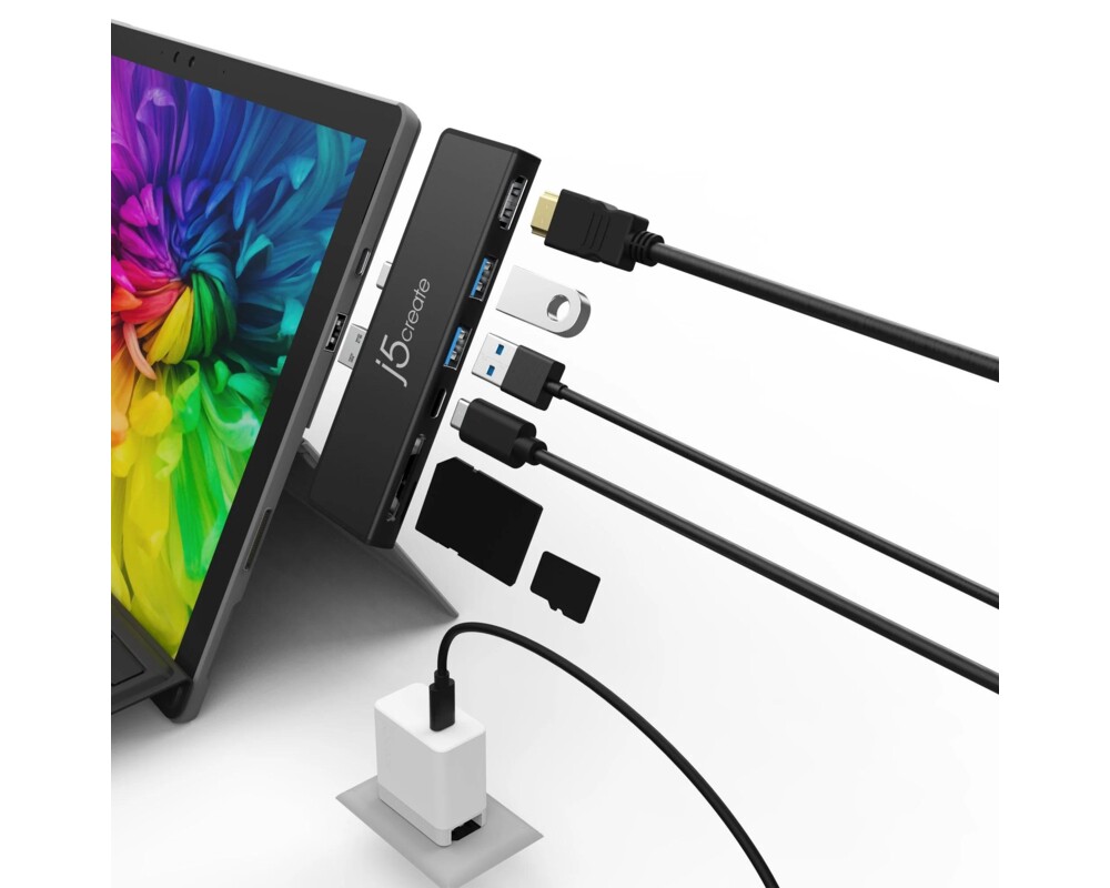 Докинг станция Докинг станция j5create LTRADRIVEMINIDOCK JCD324, За Surface Pro 7 5