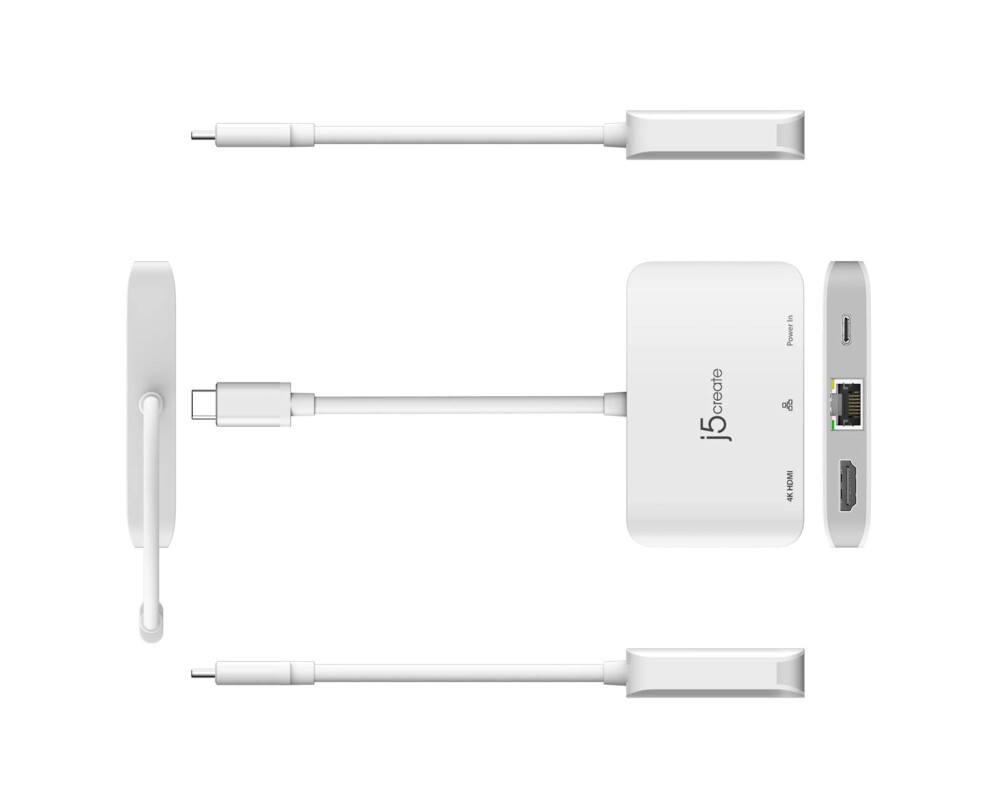 Адаптери Мрежови адаптер/хъб/ j5create JCA351, Gigabit, 4K HDMI 3
