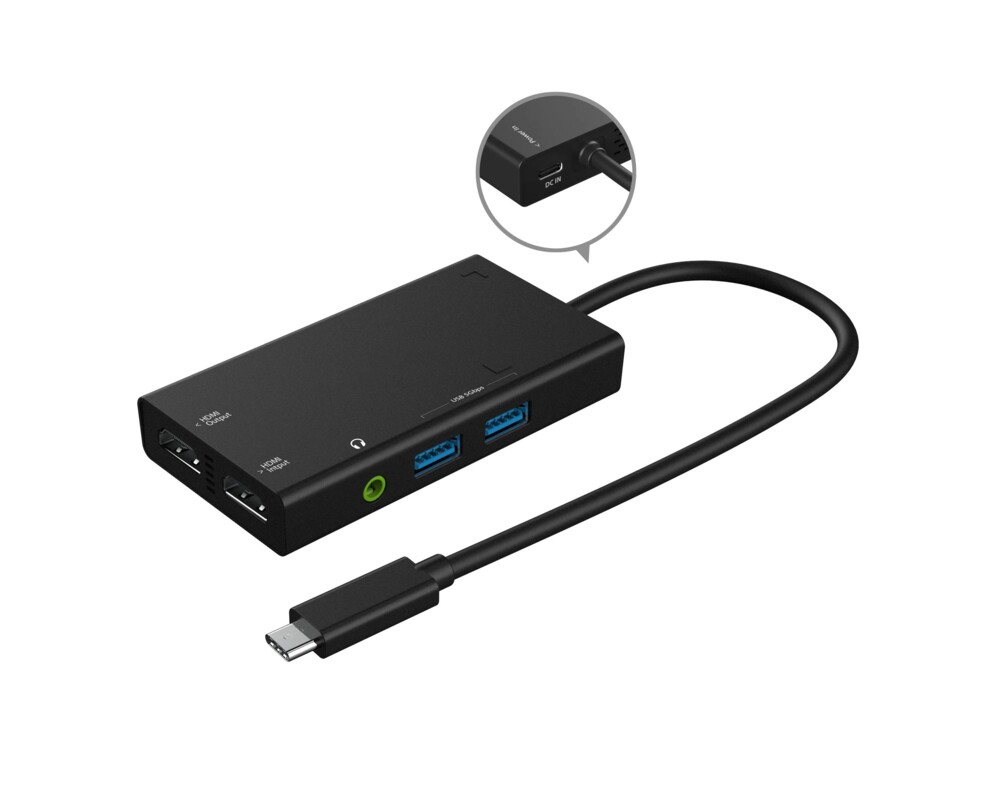 TV тунер/видео устройство Кепчер j5create JVA01, HDMI - HDMI, USB-C хъб, Черен 3