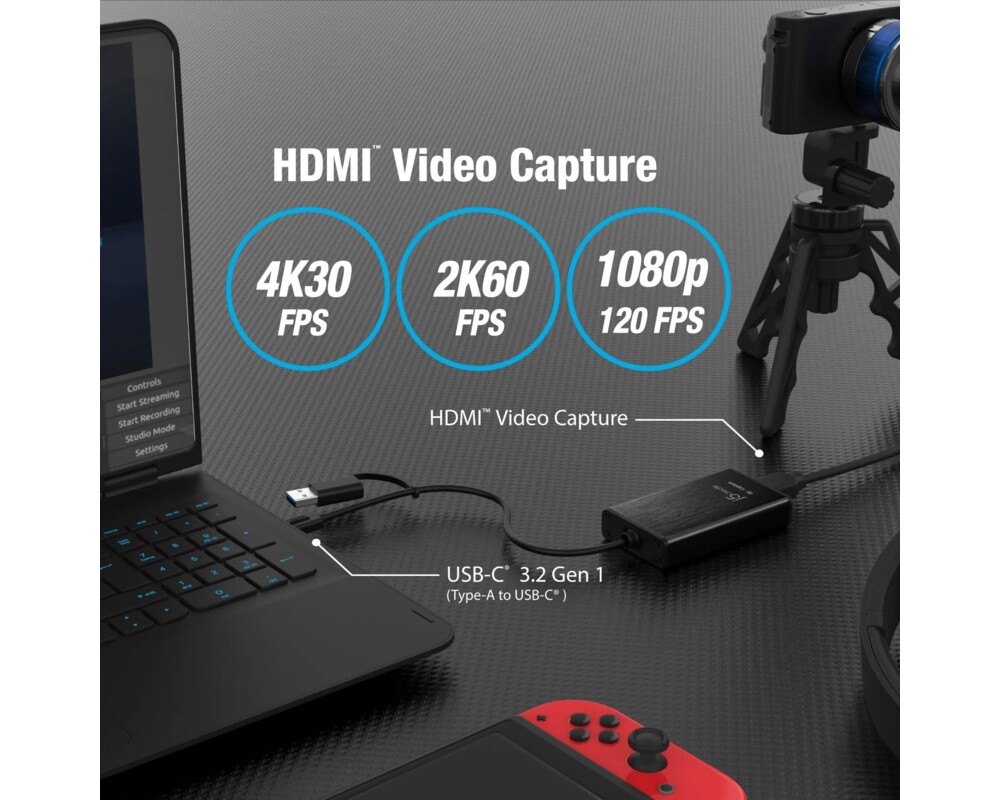 TV тунер/видео устройство Кепчер адаптер j5create JVA11, HDMI - USB-C, 4K, Черен 4