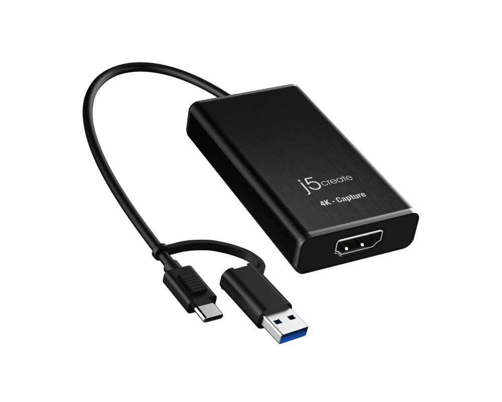 TV тунер/видео устройство Кепчер адаптер j5create JVA11, HDMI - USB-C, 4K, Черен 2