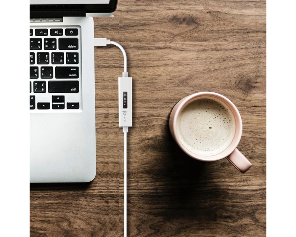 Кабел за зареждане j5create JUCP14, Измервател на мощност, USB-C 6