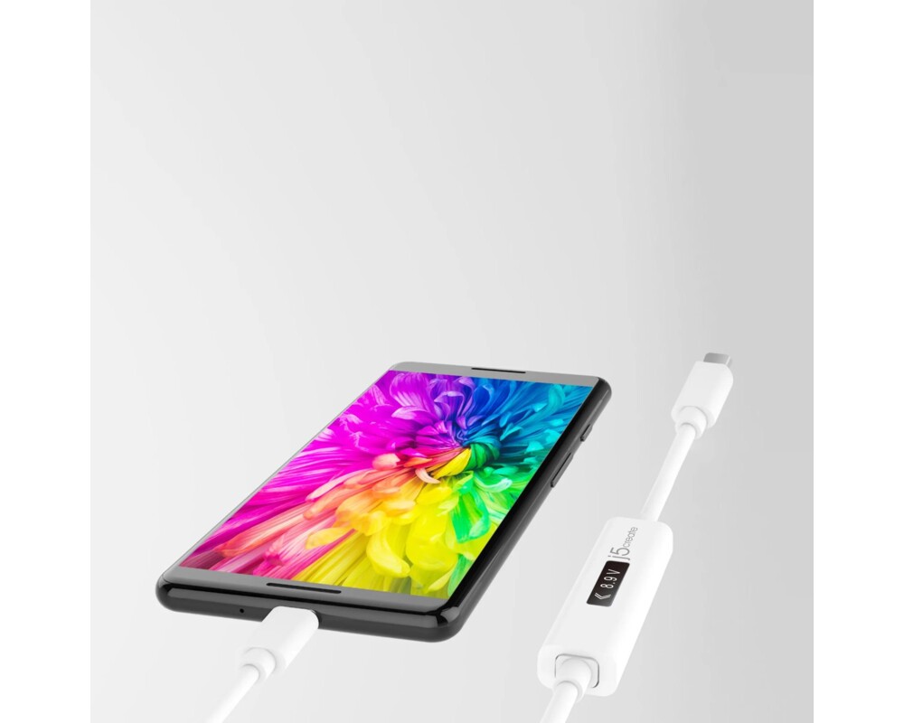 Кабел за зареждане j5create JUCP14, Измервател на мощност, USB-C 5