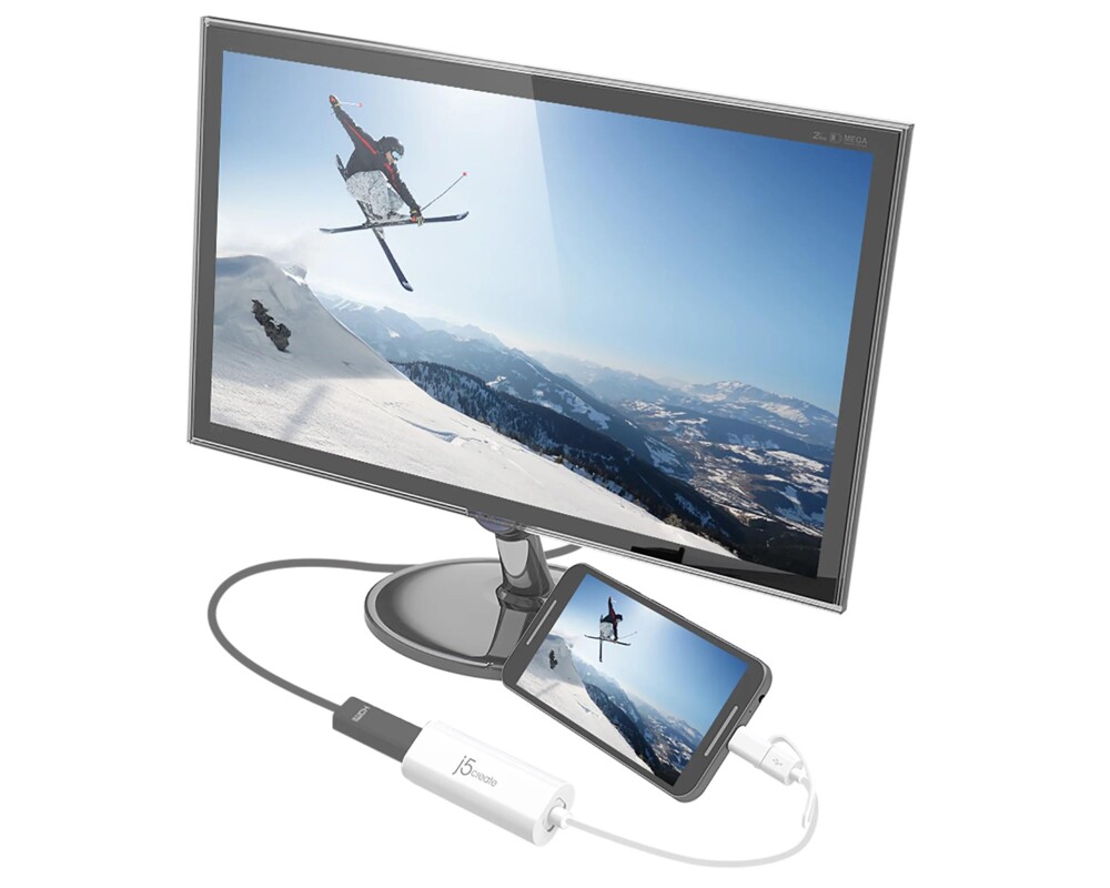 Адаптери Видео адаптер j5create JUA165C, За андроид, USB-C/USB-B мъжко - HDMI женско, Бял 4