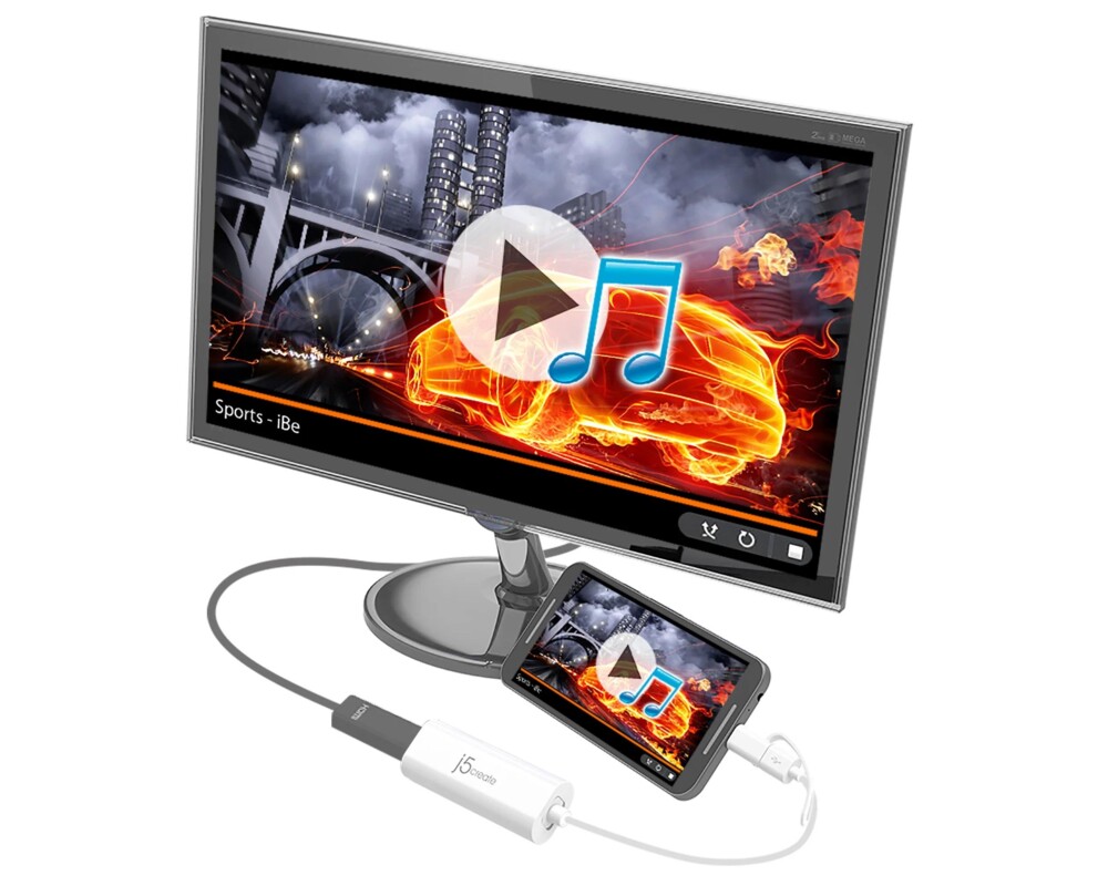 Адаптери Видео адаптер j5create JUA165C, За андроид, USB-C/USB-B мъжко - HDMI женско, Бял 6