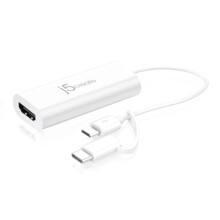  Видео адаптер j5create JUA165C, За андроид, USB-C/USB-B мъжко - HDMI женско, Бял 685048 J5-JUA165C на топ цена - PIC.bg