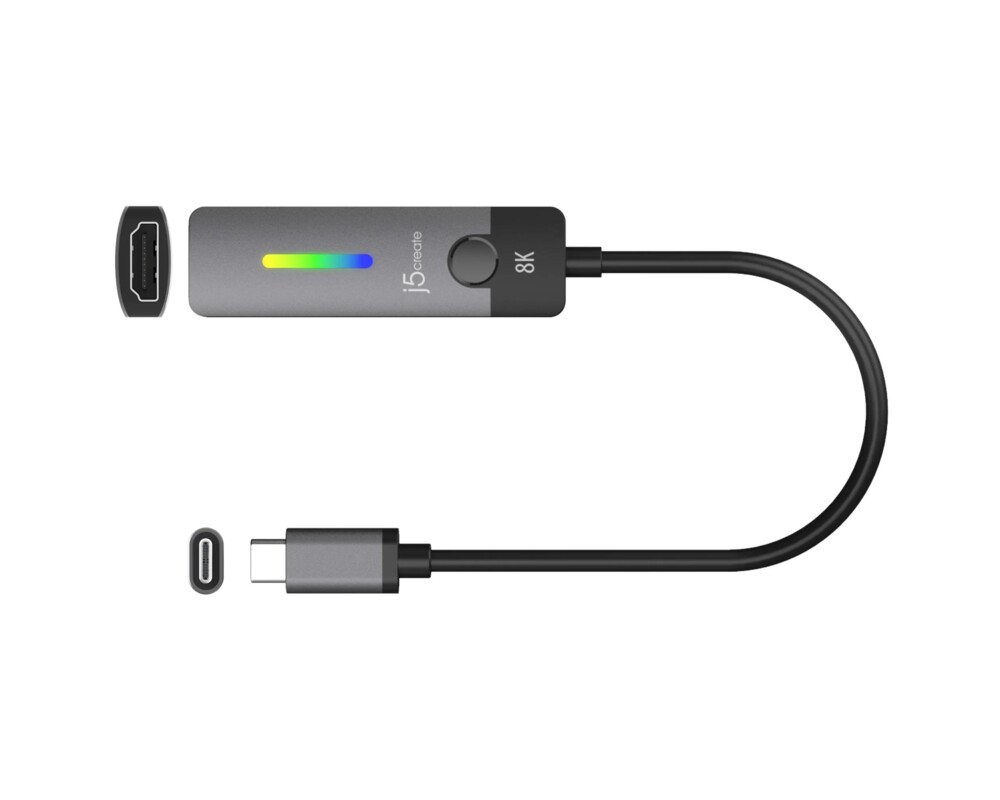 Адаптери j5create JCA157, USB-C мъжко - HDMI 2.1 женско, 8K 2