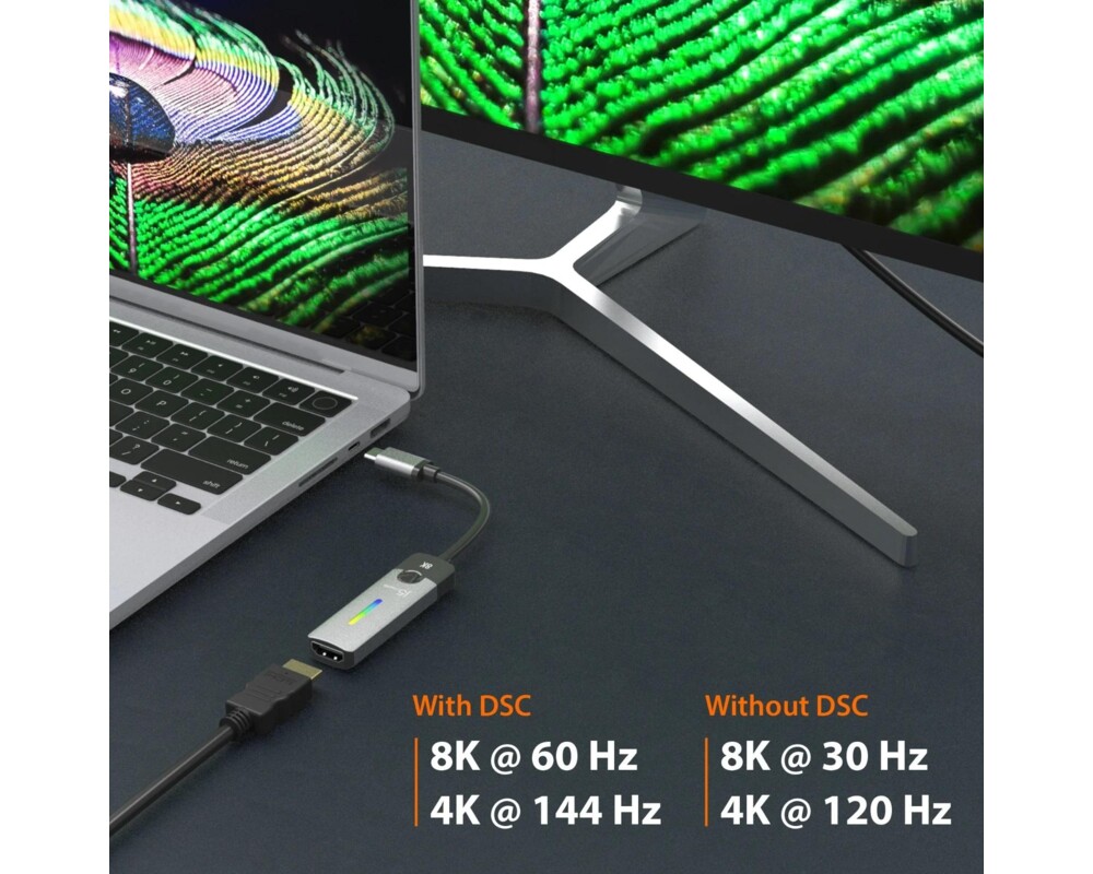 Адаптери j5create JCA157, USB-C мъжко - HDMI 2.1 женско, 8K 5