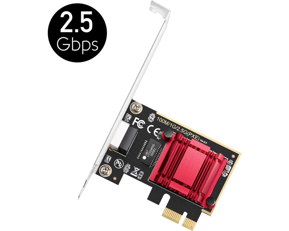 Мрежова карта Cudy PE25, PCIe, 10 Mbps/ 100 Mbps/ 1 Gbps/ 2.5 Gbps 2