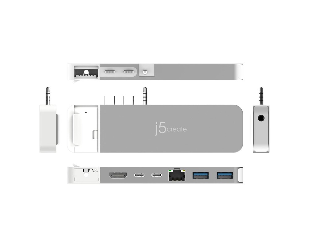 USB хъб Докинг станция j5create JCD395, USB4 Hub, MagSafe Kit, За MacBook Pro 2021/2022 5