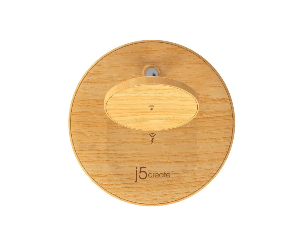 Зарядно Безжично  j5create JUPW2106, Магнитно, За 2 устройства, Дървено 4