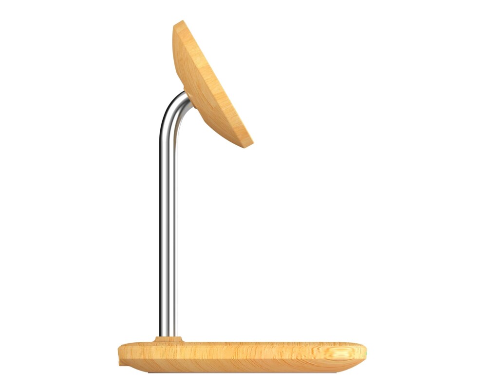 Зарядно Безжично  j5create JUPW2106, Магнитно, За 2 устройства, Дървено 3