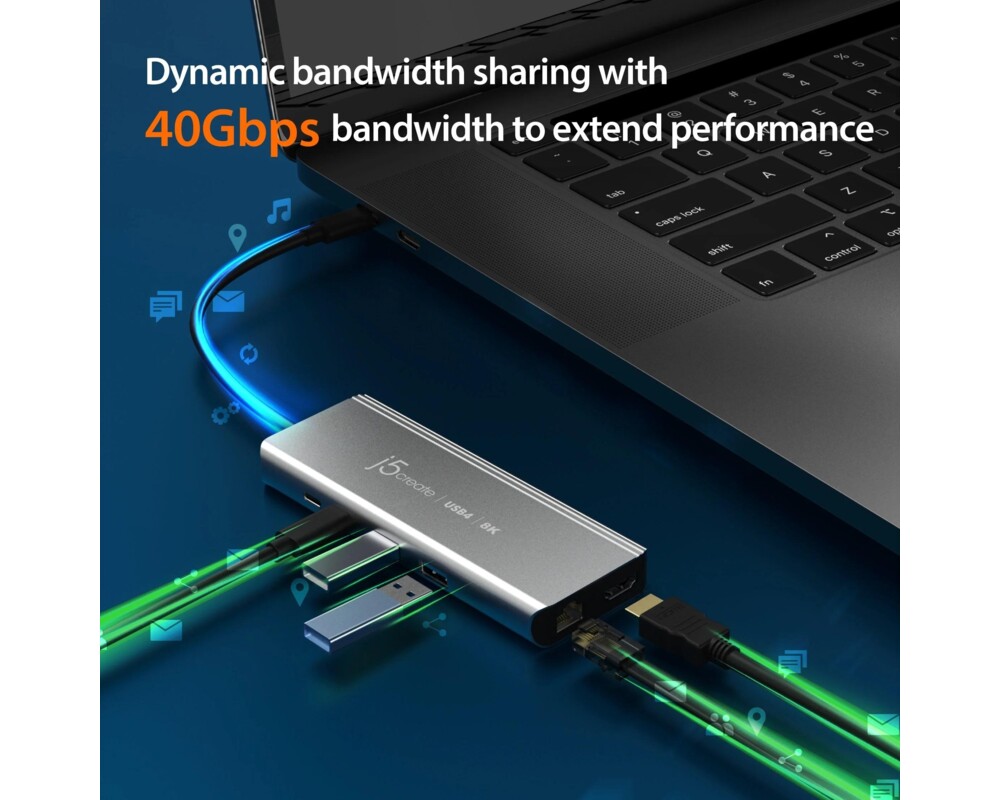 Докинг станция Докинг станция j5create JCD403, USB4, Multi-port хъб, Gigabit Ethernet 5