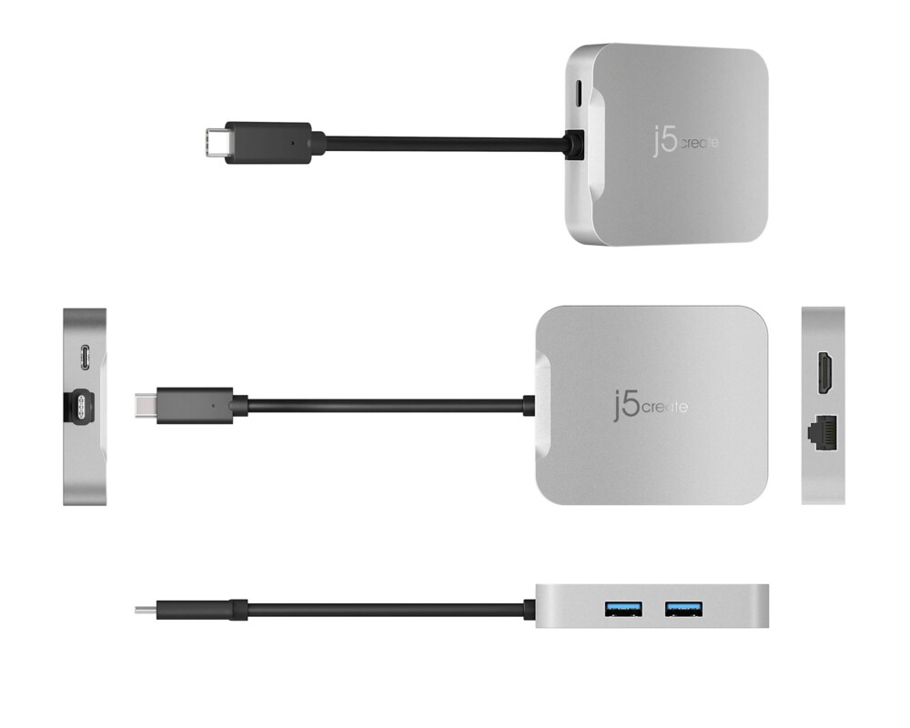 Докинг станция Докинг станция j5create JCD391 4K60 Elite USB-C PD, USB-A, HDMI, RJ-45 5