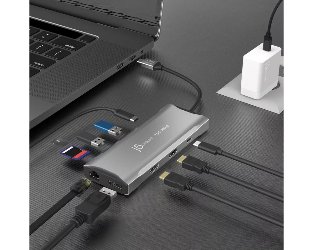 Докинг станция Докинг станция j5create JCD397 100W, 4K60 Elite USB-C, 10Gbps 7