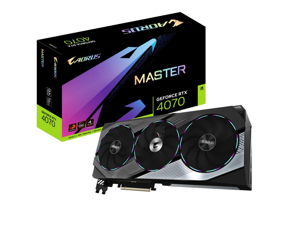Видеокарта Gigabyte AORUS GeForce RTX 4070 MASTER 12GB GDDR6X 9