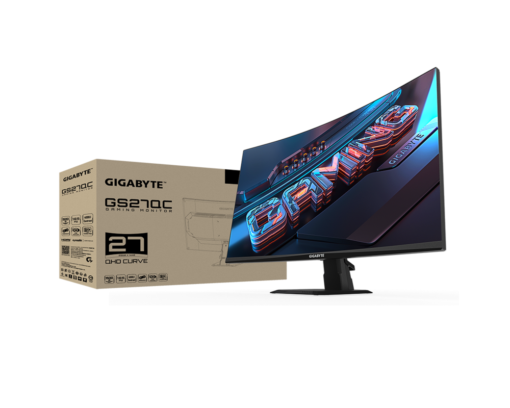 Монитор GIGABYTE GS27QC, 27" VA QHD, 170Hz, 1ms 8