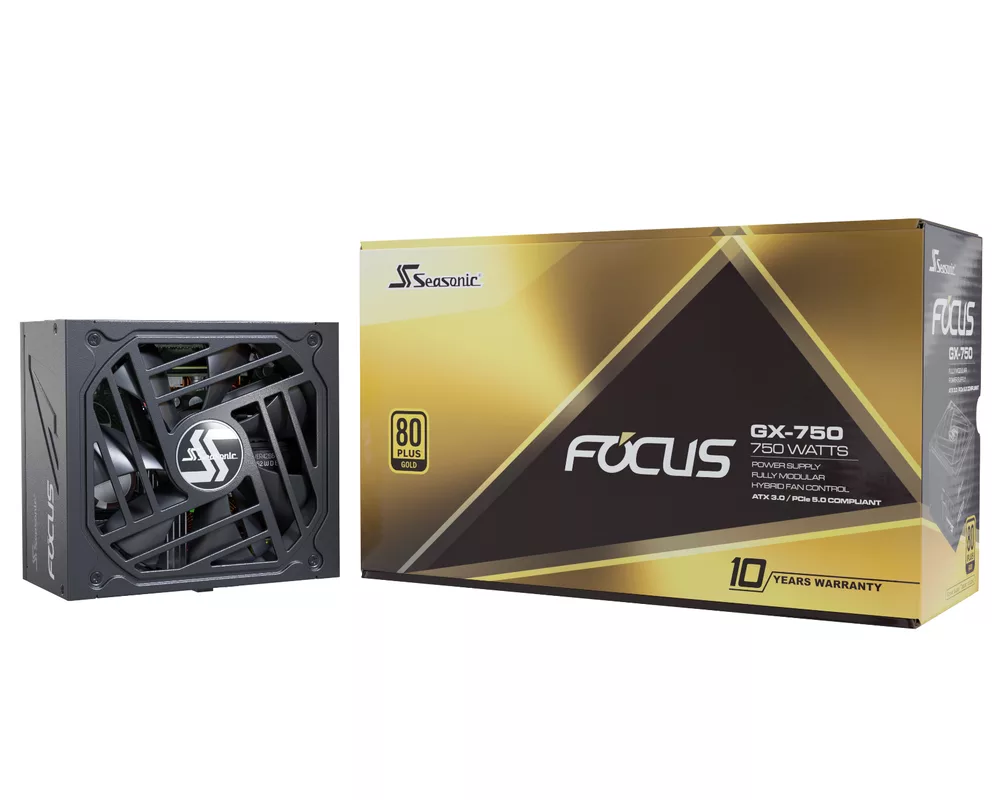 Захранване SEASONIC FOCUS GX-750 750W, 80+ Gold PCIe 5.0, Fully Modular 9