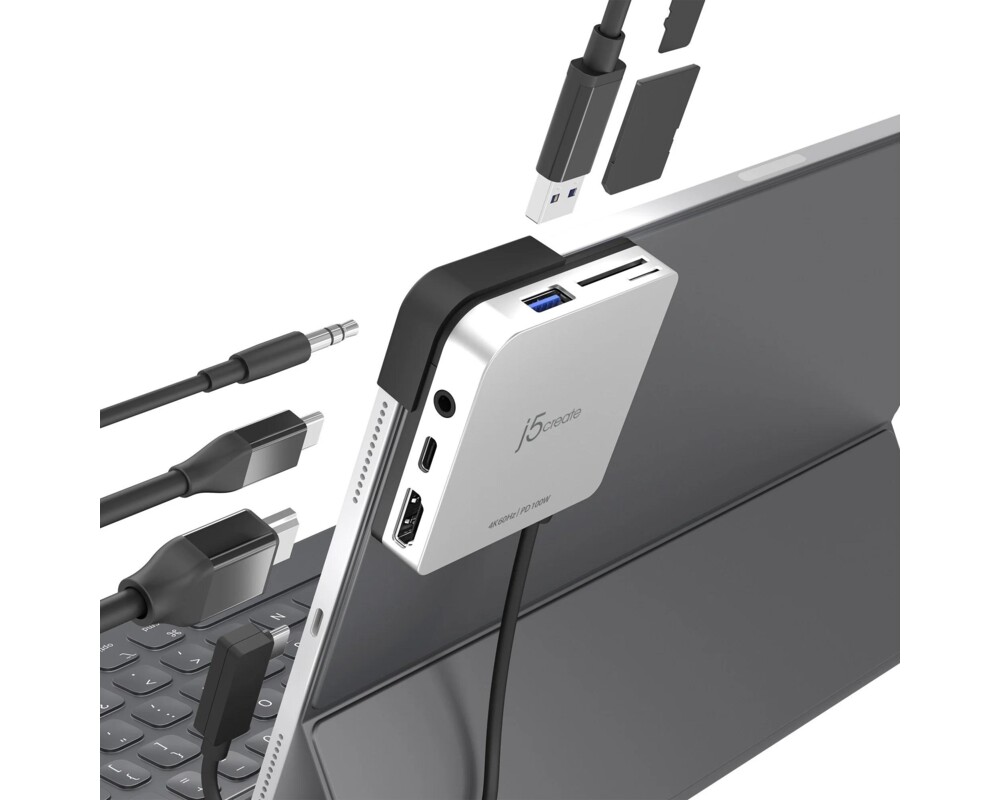Докинг станция Докинг станция j5create JCD612, USB-C към 4K 60 Hz, HDMI, За iPad Pro 10