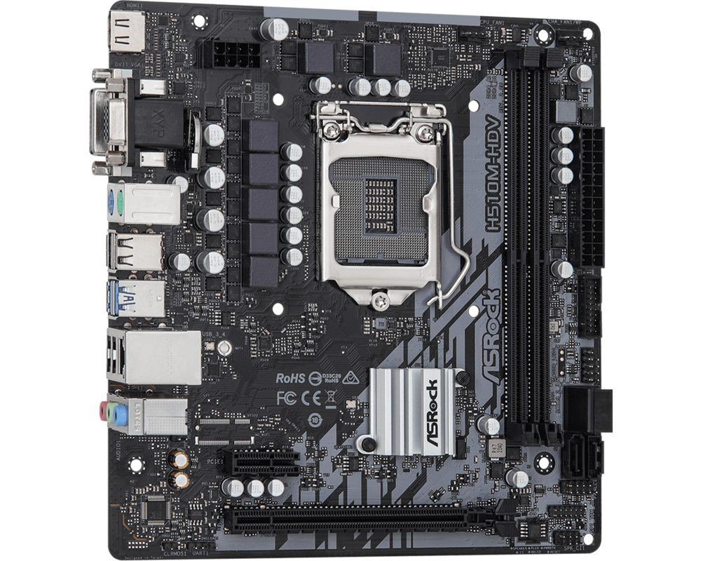 Дънна платка ASRock H510M-HDV R2.0, LGA1200, DDR4, mATX 9