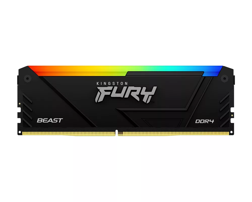 Памет Kingston FURY Beast Black RGB 16GB(2x8GB) DDR4 2666MHz KF426C16BBK2/16 2