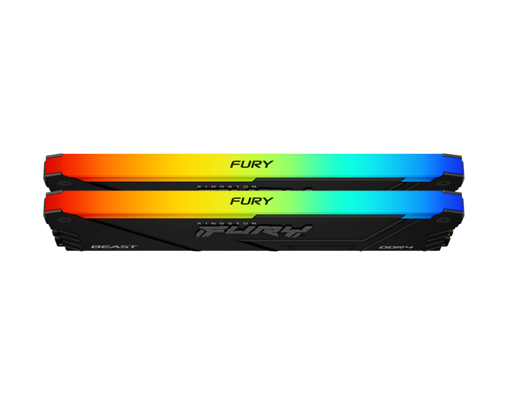 Памет 32GB(2x16GB Kingston FURY Beast Black RGB DDR4 4