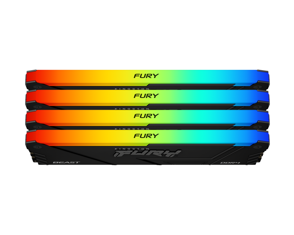 Памет Kingston FURY Beast Black RGB 128GB(4x32GB) DDR4 3200MHz CL16 4
