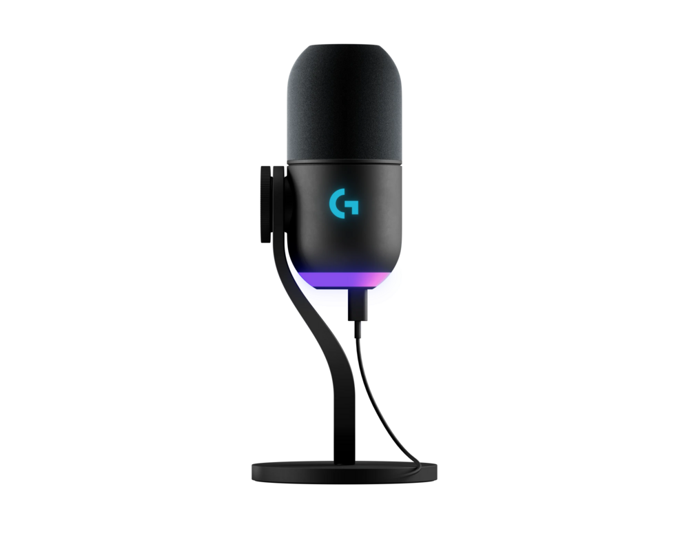 Микрофон Настолен динамичен микрофон Logitech YETI GX RGB LightSync 3
