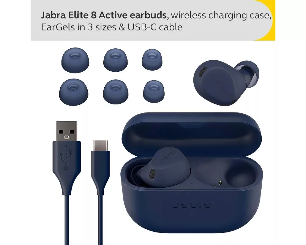 Слушалки Блутут слушалки Jabra Elite 8 Active, Navy 4