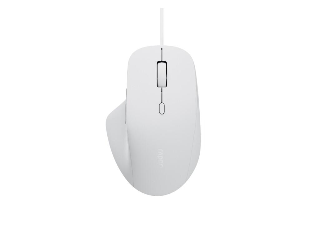 Мишка Жична оптична мишка RAPOO N500 Silent, Безшумна, Бяла 5