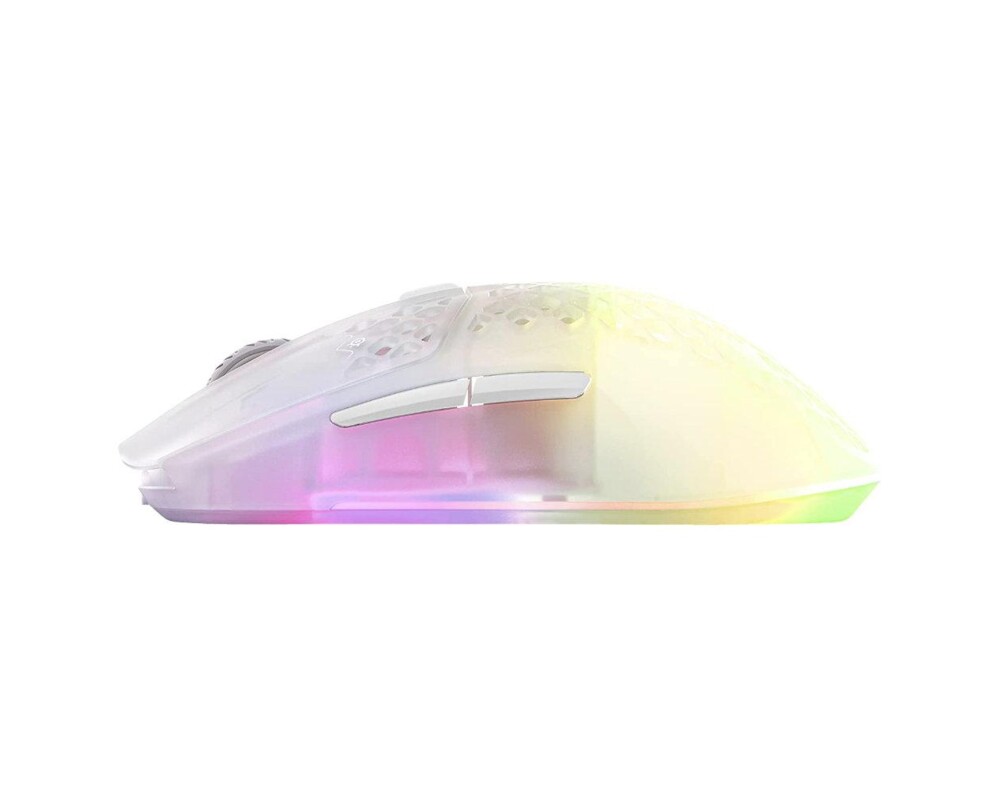 Мишка Геймърска мишка SteelSeries, Aerox 3 Wireless (2022) Ghost, Оптична, Безжична, USB 3