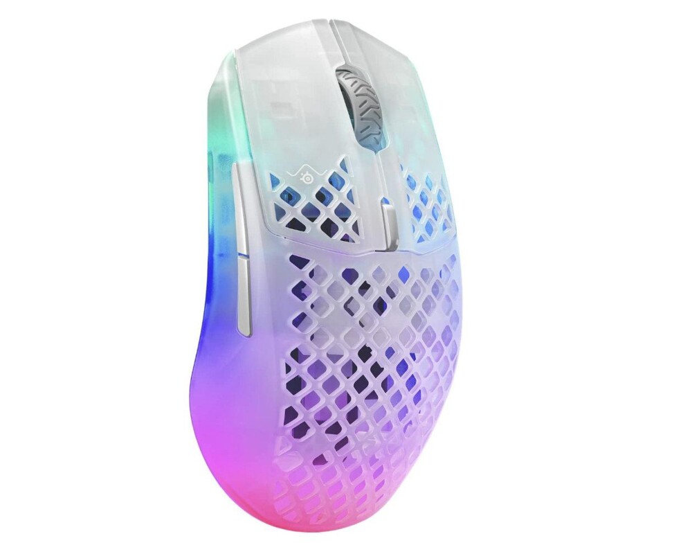 Мишка Геймърска мишка SteelSeries, Aerox 3 Wireless (2022) Ghost, Оптична, Безжична, USB 2