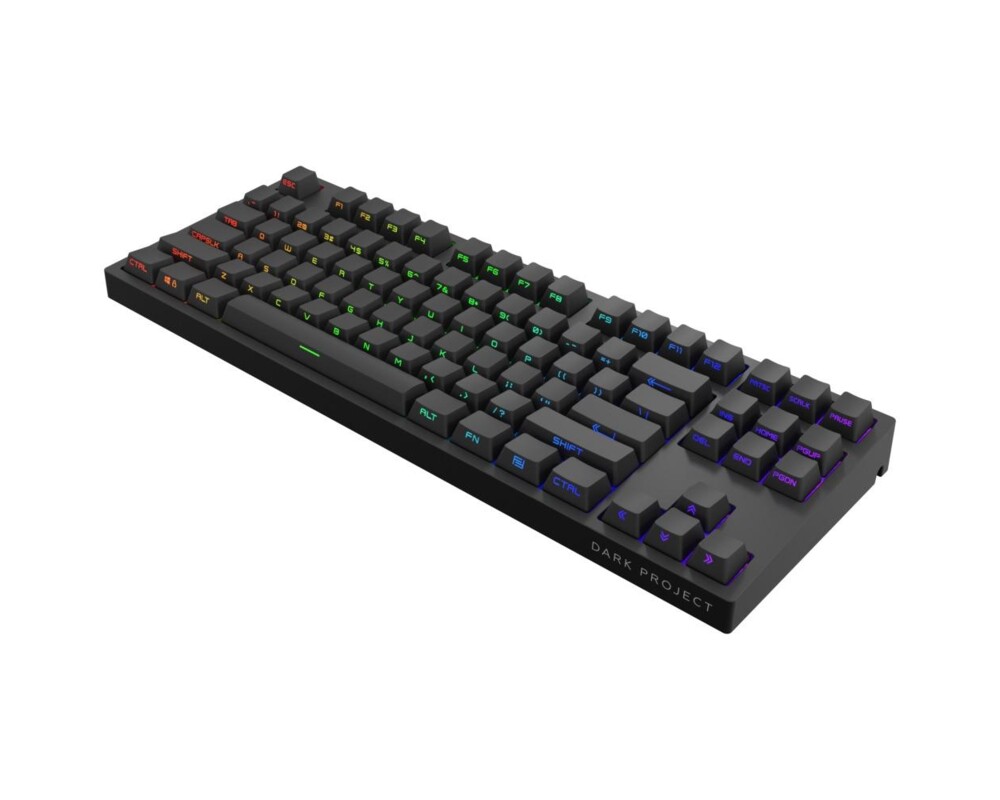 Клавиатура Геймърскa механична клавиатура Dark Project KD87A Black TKL PBT - HS Gateron Optical Red Switch, RGB 5