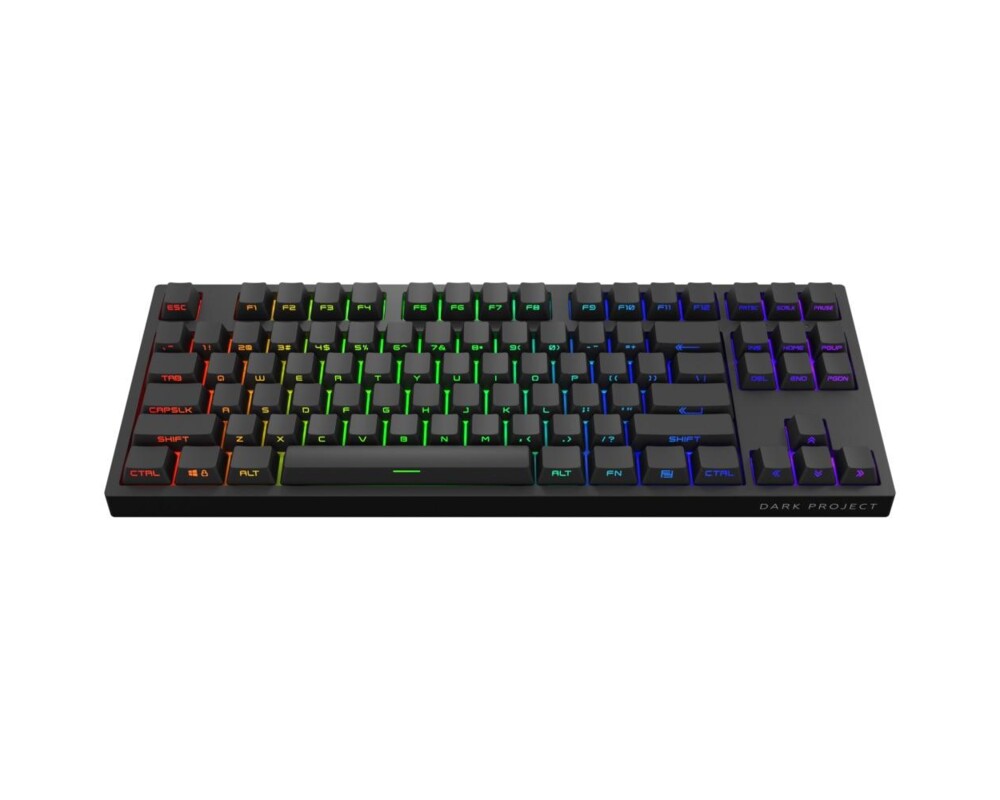 Клавиатура Геймърскa механична клавиатура Dark Project KD87A Black TKL PBT - HS Gateron Optical Red Switch, RGB 3