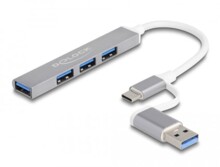  Delock, USB-C / USB-A - 3 x USB-A 2.0 + 1 x USB-A 5 Gbps 687693 DELOCK-64214 на топ цена - PIC.bg