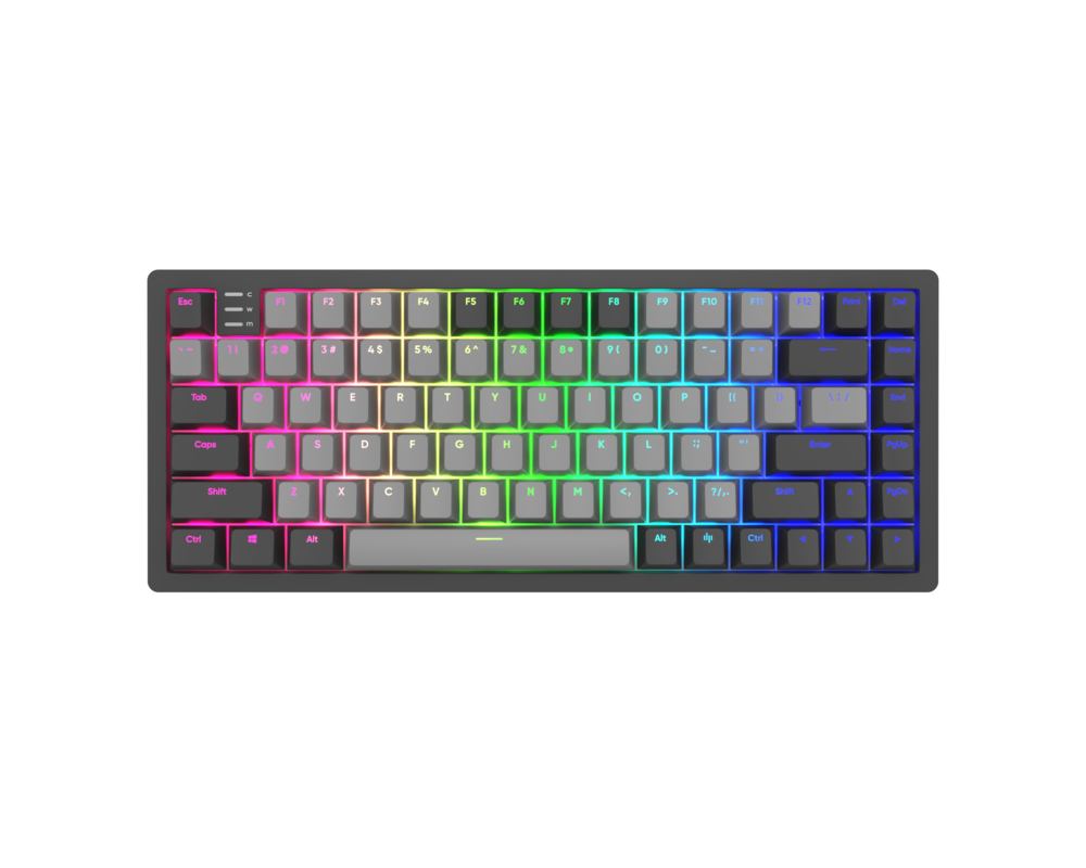 Клавиатура Геймърскa механична клавиатура Dark Project KD83A Cloud Grey TKL PBT - HS Gateron Cap Teal Switch, RGB 2