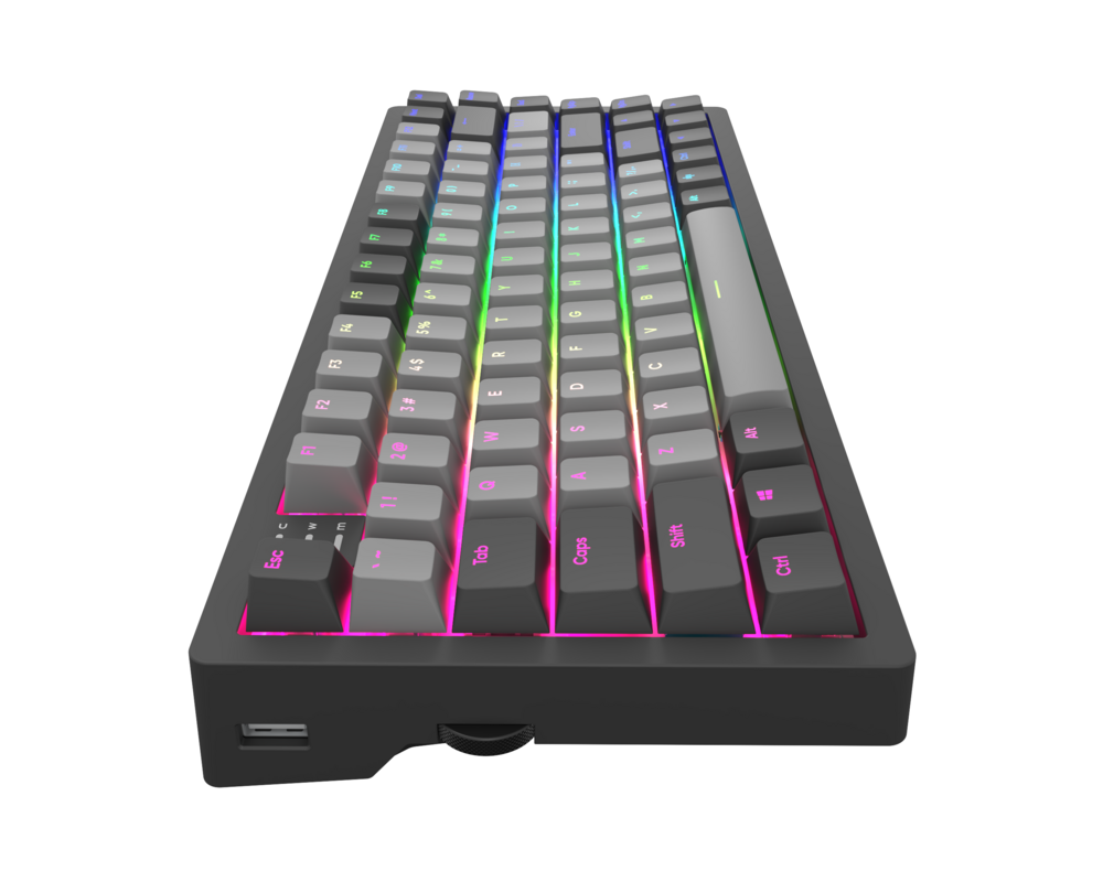 Клавиатура Геймърскa механична клавиатура Dark Project KD83A Cloud Grey TKL PBT - HS Gateron Cap Teal Switch, RGB 6