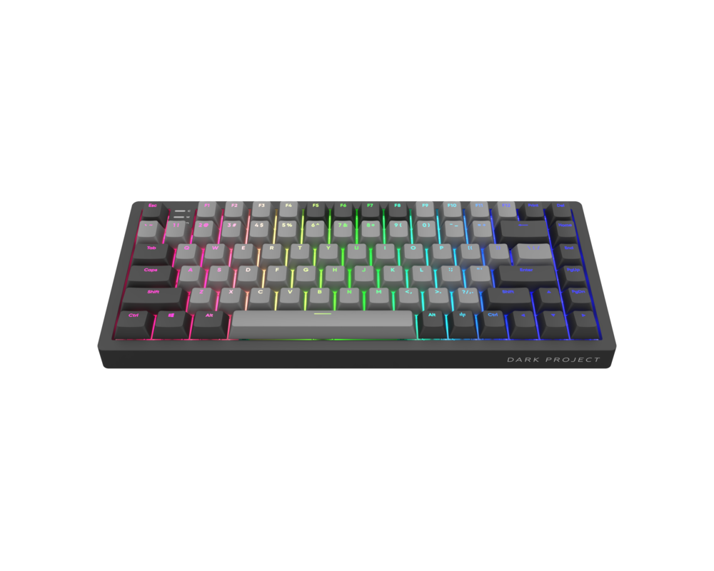 Клавиатура Геймърскa механична клавиатура Dark Project KD83A Cloud Grey TKL PBT - HS Gateron Cap Teal Switch, RGB 3