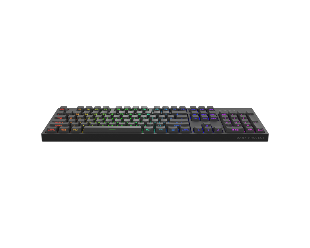 Клавиатура Геймърскa механична клавиатура Dark Project KD104A Black Full Size - Hot-Swappable Gatheron Optical Red, RGB, PBT 4