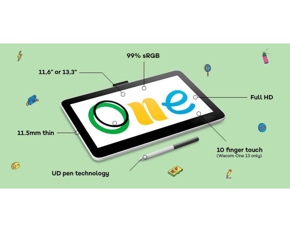 Графичен таблет Wacom One 12 pen display 6